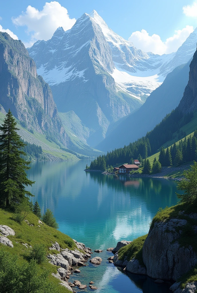 Landscape, mountain, swiss,