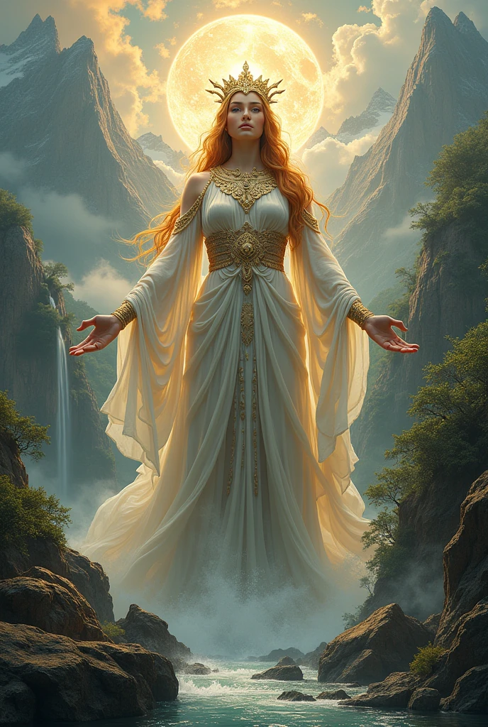 Goddess of creation, nature, water, land, mountains and living things.