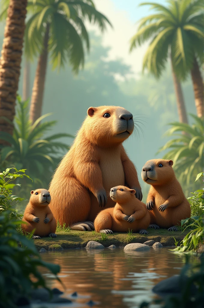 Create a family of capybaras