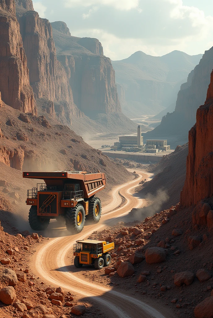 (Photorealism:1.2), copper mining reserve