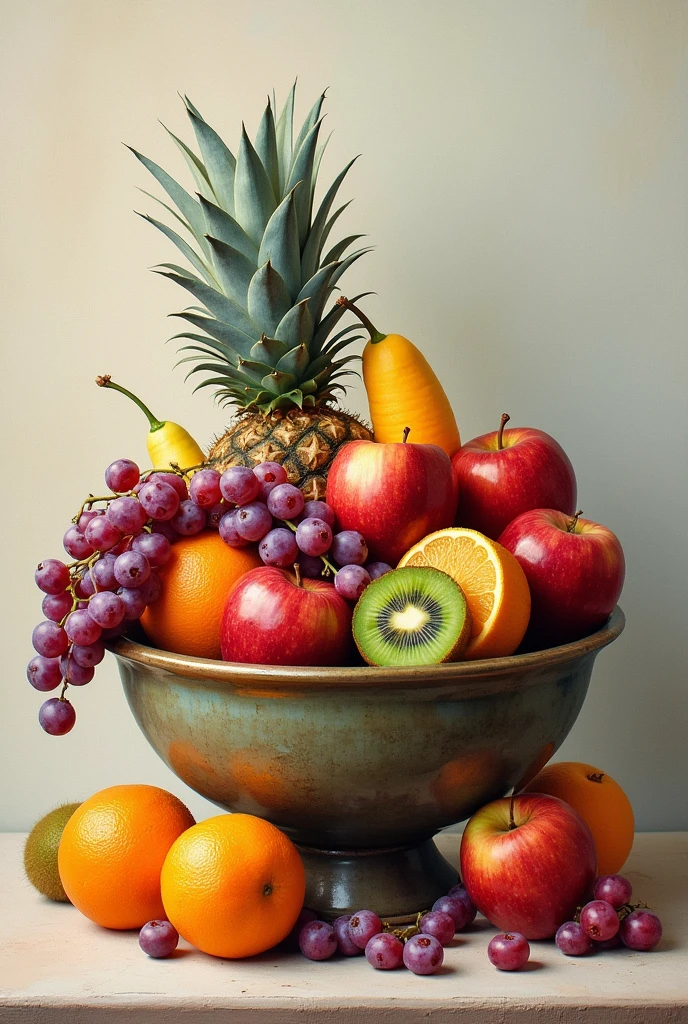 Bowl with various fruits