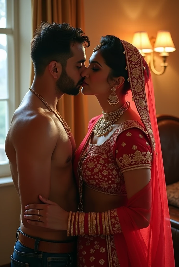 Men kissing on bhabhi chut
