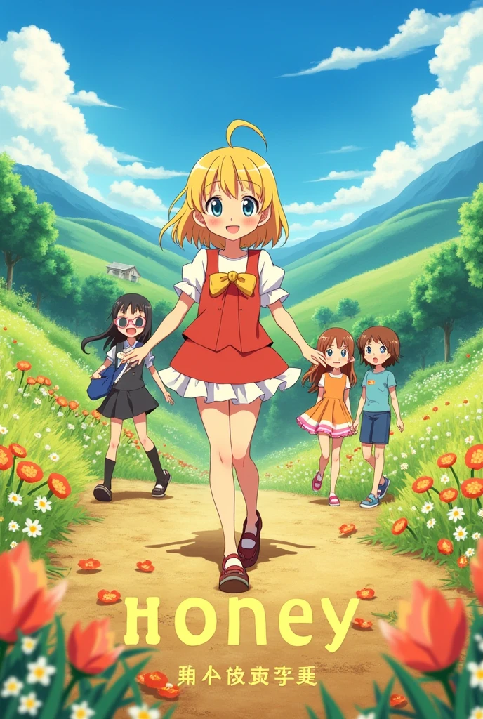 Our anime name is HONEY and we need anime poster name also show in poster 2d anime