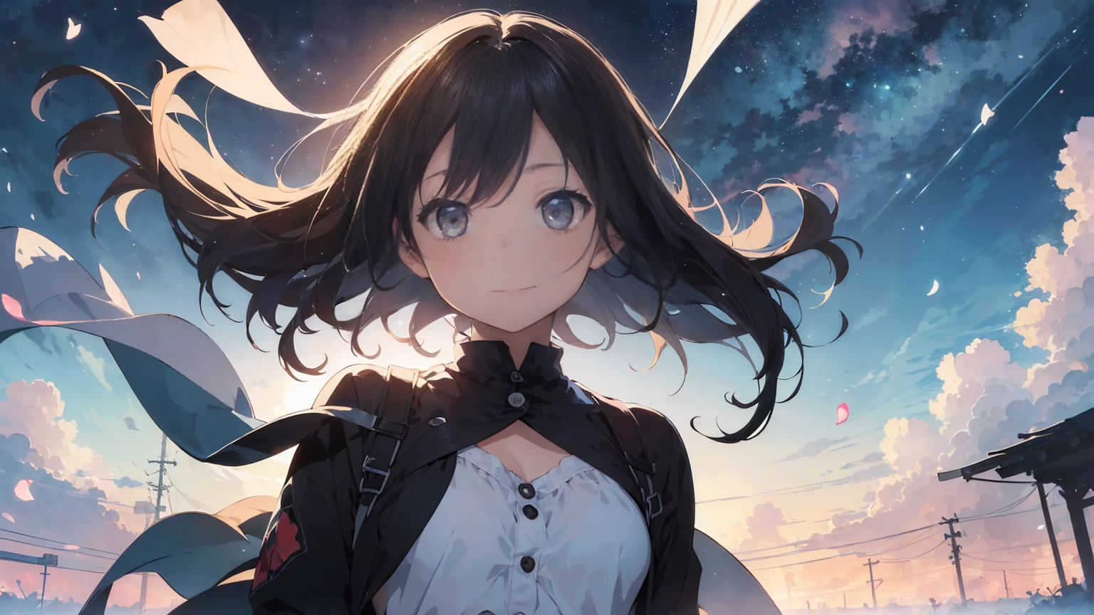 (Mysterious:1.4), Cosmos field、 (One Girl, alone:1.4), cute, (Little:1.6),fine small breasts,
The rising sun pours down、A fantastic prelude in which strong winds are embodied and cosmic petals fly up、
((Lighting Line Transparency Best Quality Best Work Concept Art.))、Beautiful illustrations, pastel colour, Illustration Style, Realistic texture, realistic material、Watercolor,