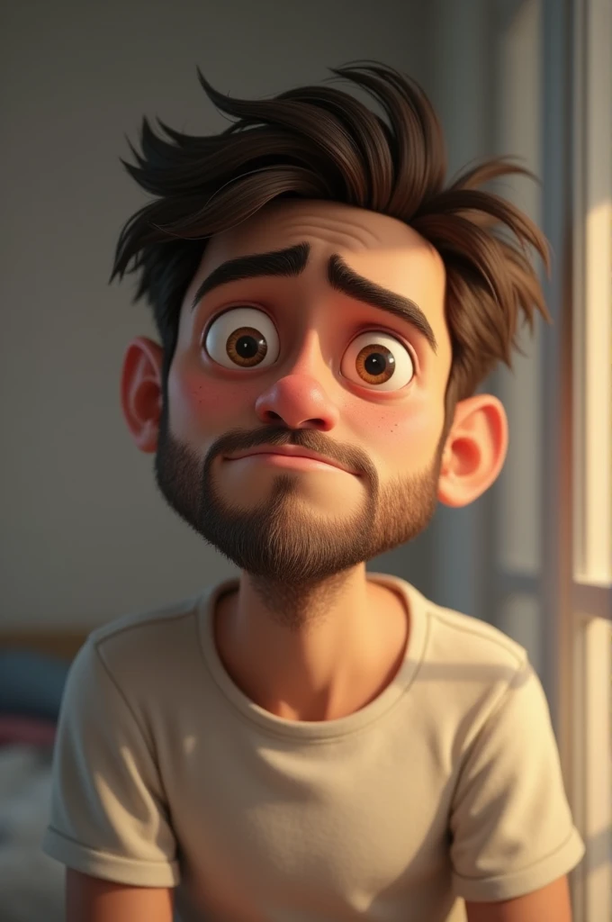A cute and tired man