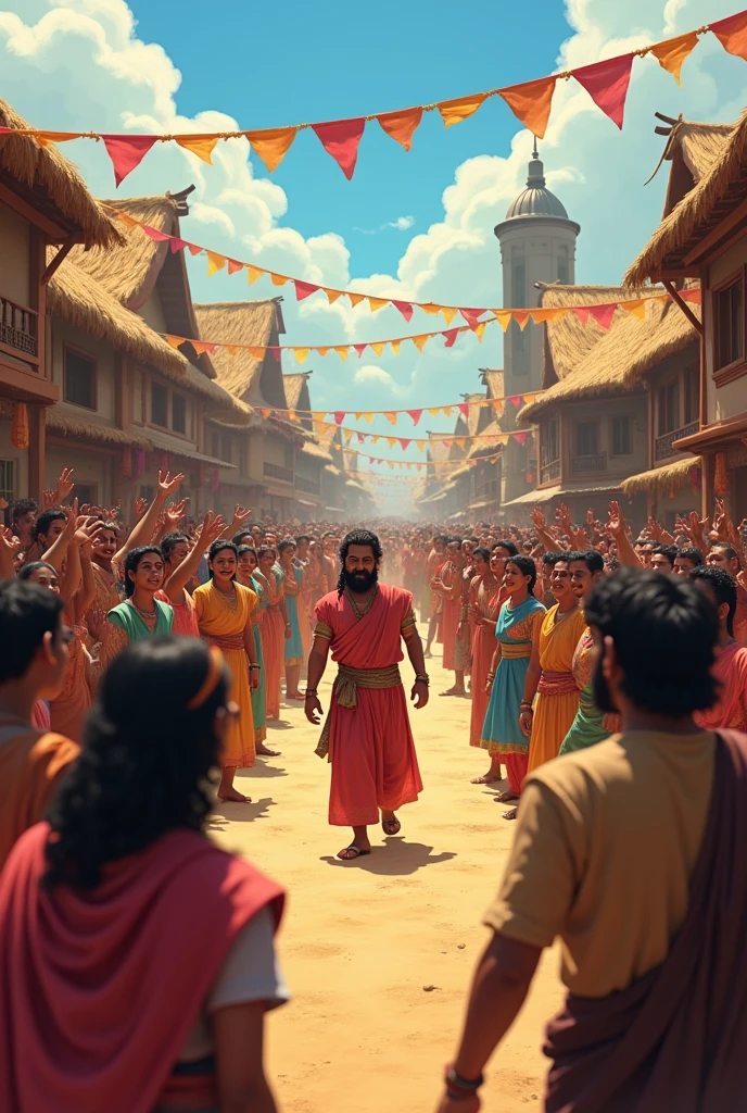 Shiva the indian god , 8k ultra realistic ,in a royal garden , he is a king and there many peoples , many kids crowd there in front of king , there is a many indian kids and he ask some questions to king