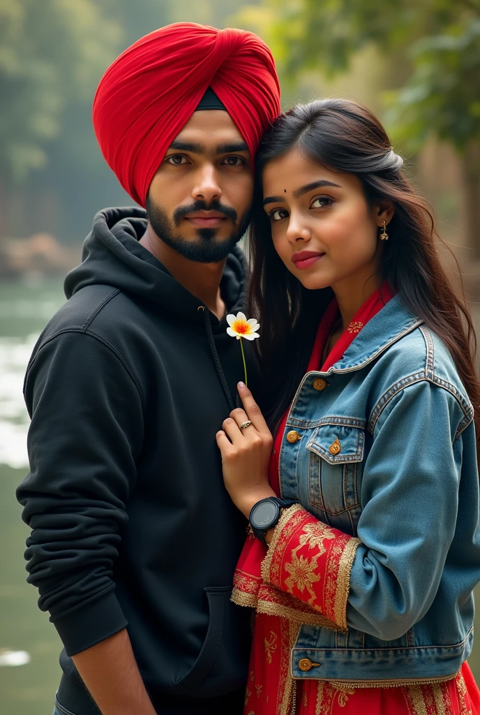 Punjabi boy sal sal red turban black hoodi black shoes black lover girls Punjabi jatti jeans jacket black boy name"Badal"girls name sakina beautiful water haath mein fulawar black watch watch