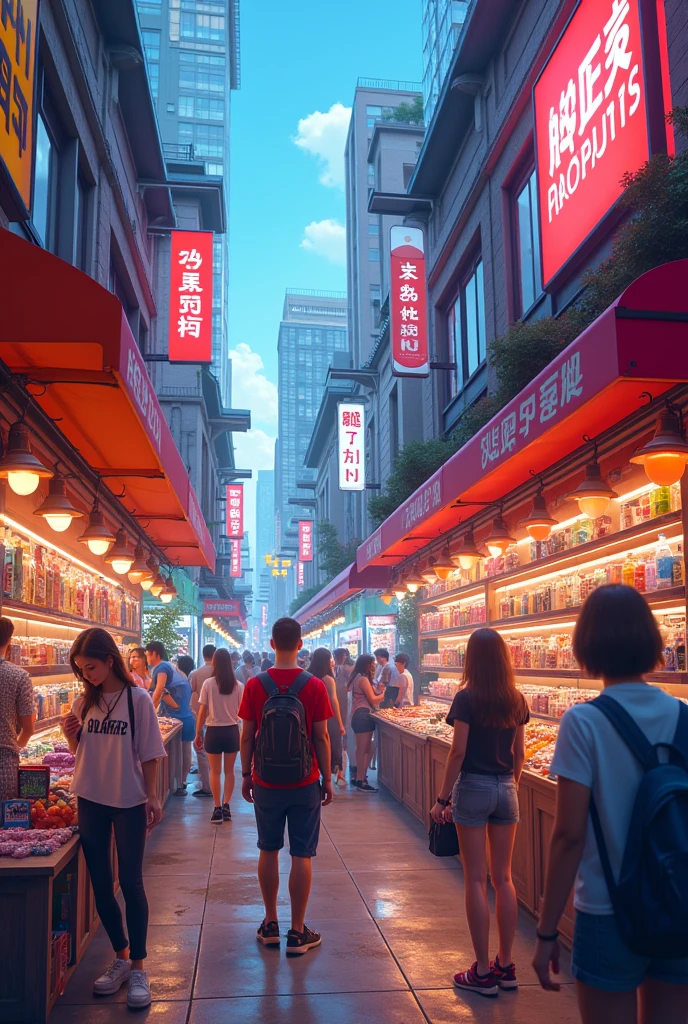 Sale of products that are popular among young people