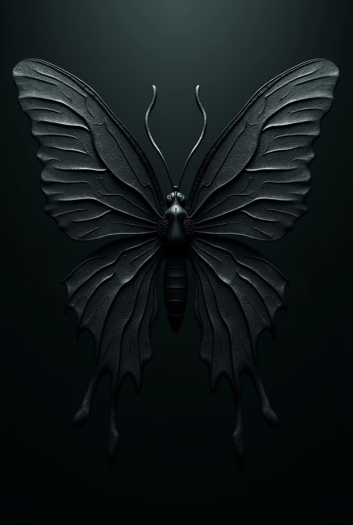 black butterfly in the dark