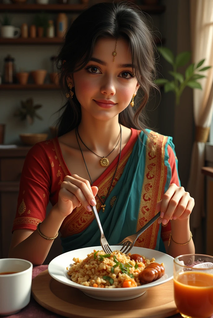 A beautiful girl natasa from delhi
has eat food at his home