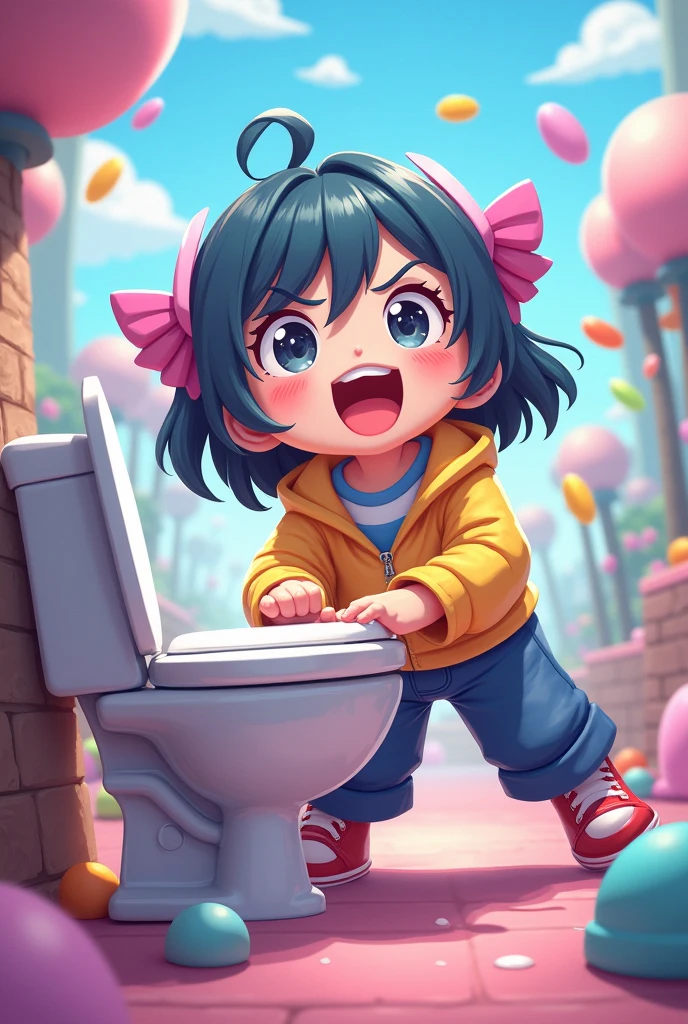 Lol player playing with a toilet in his hand