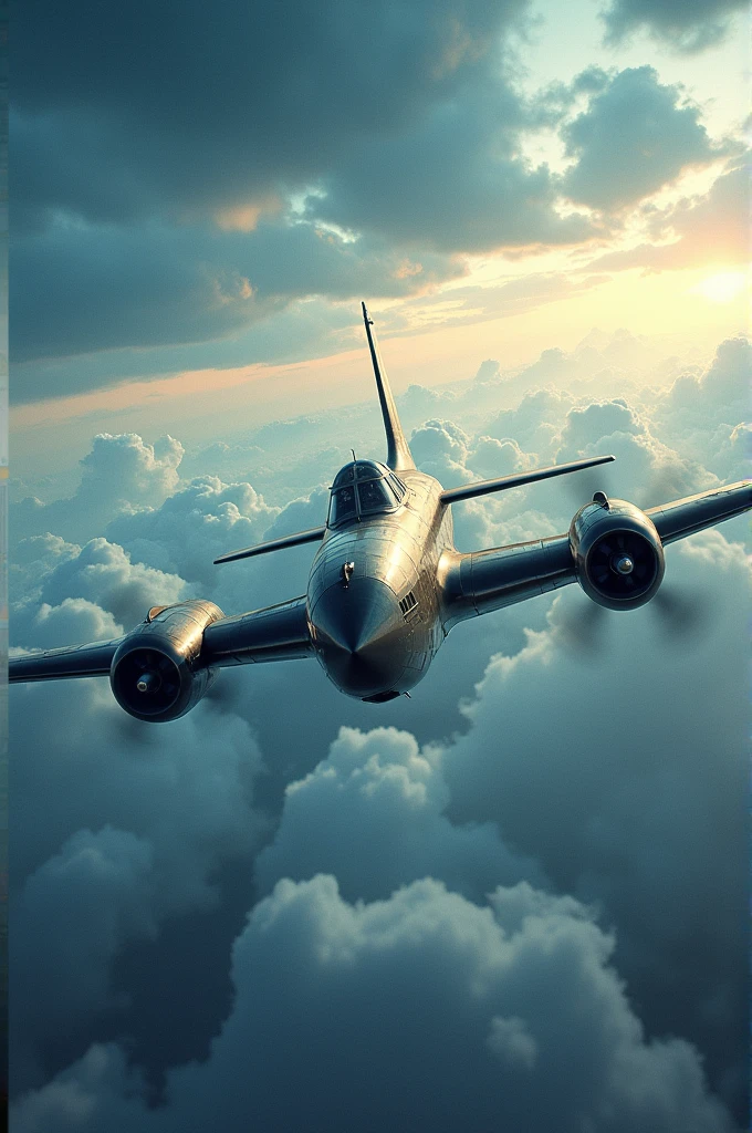 Genere moi une affiche de film avec un avion