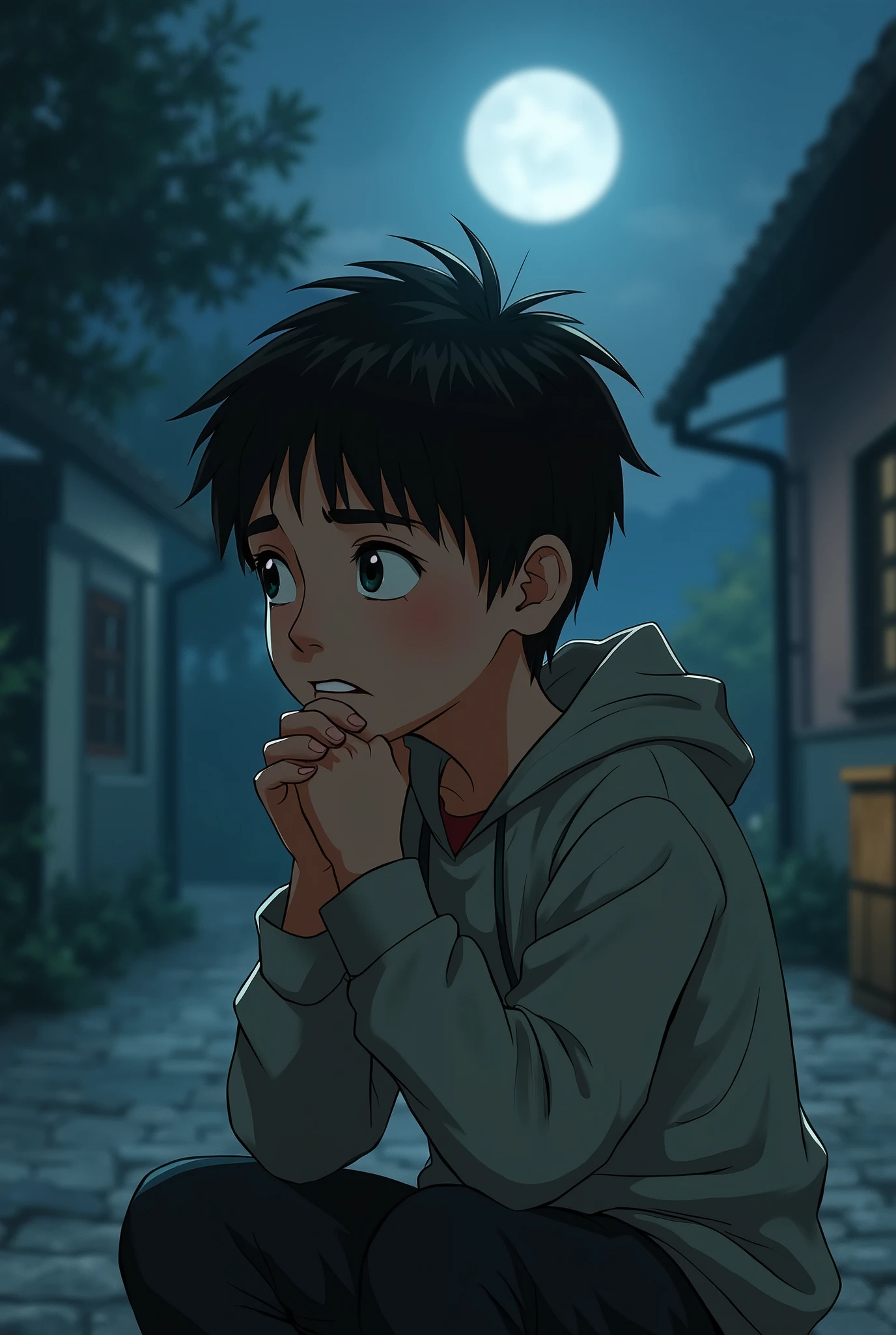 A boy thought but in the night