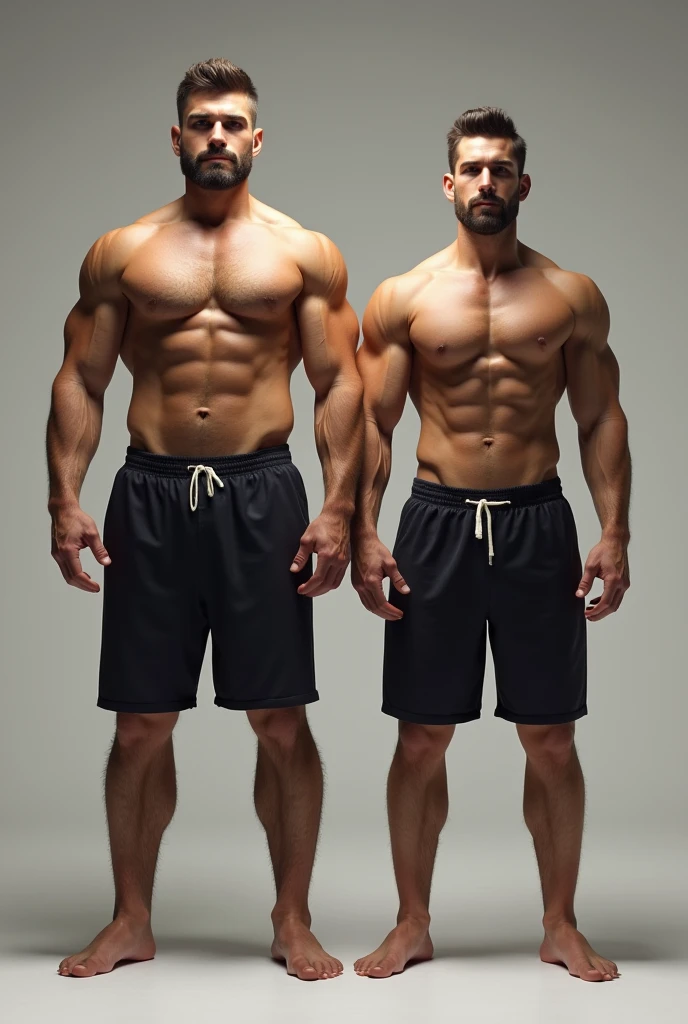 2 male 1,77cm 100kg 17% de body fat ao lado de homem 1,77cm 25 years 1,77cm 120kg 25% body fat