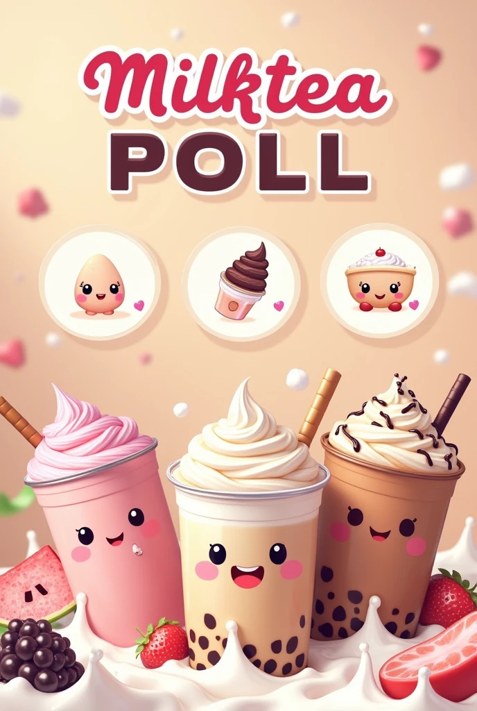 A poll asking followers to vote for their favorite milktea flavor