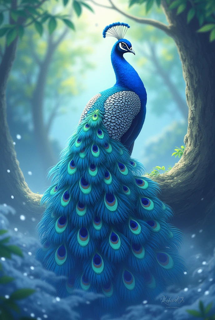 Anime image of peacock 