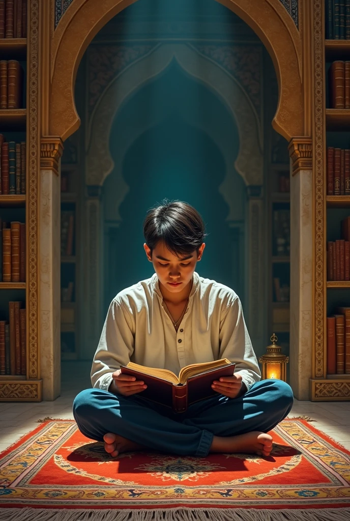 if only we had a little education. Try to read book. Picture in east arabian style.