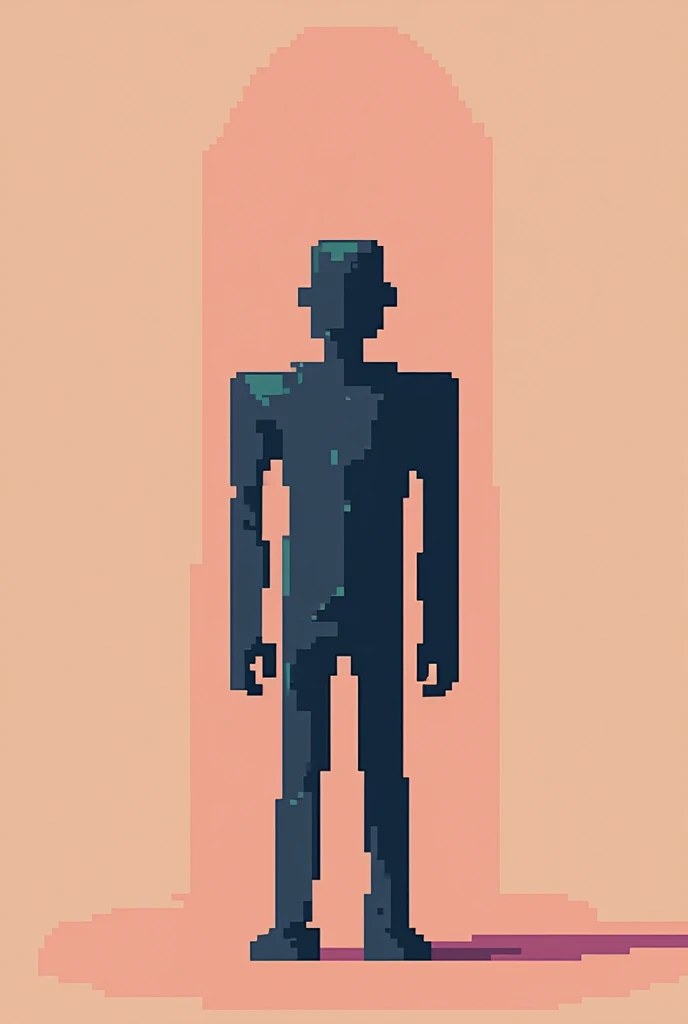 Simple pixel art of a man written 4xushman like a logo