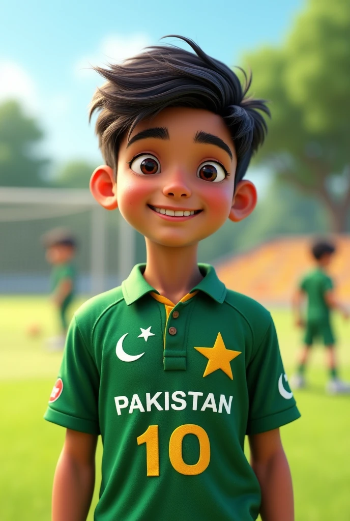 Naveed named boy wearing Pakistan cricket team shirt 10 no written on it