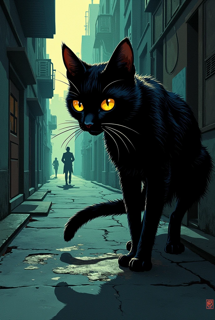 Comic strip based on macavity the mystery cat based on writing and drawing