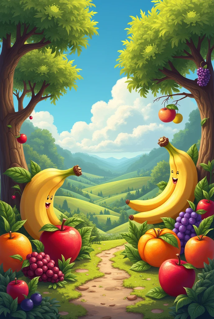 Make a world with fruits
They live together in peace
Except bananas they hate apples