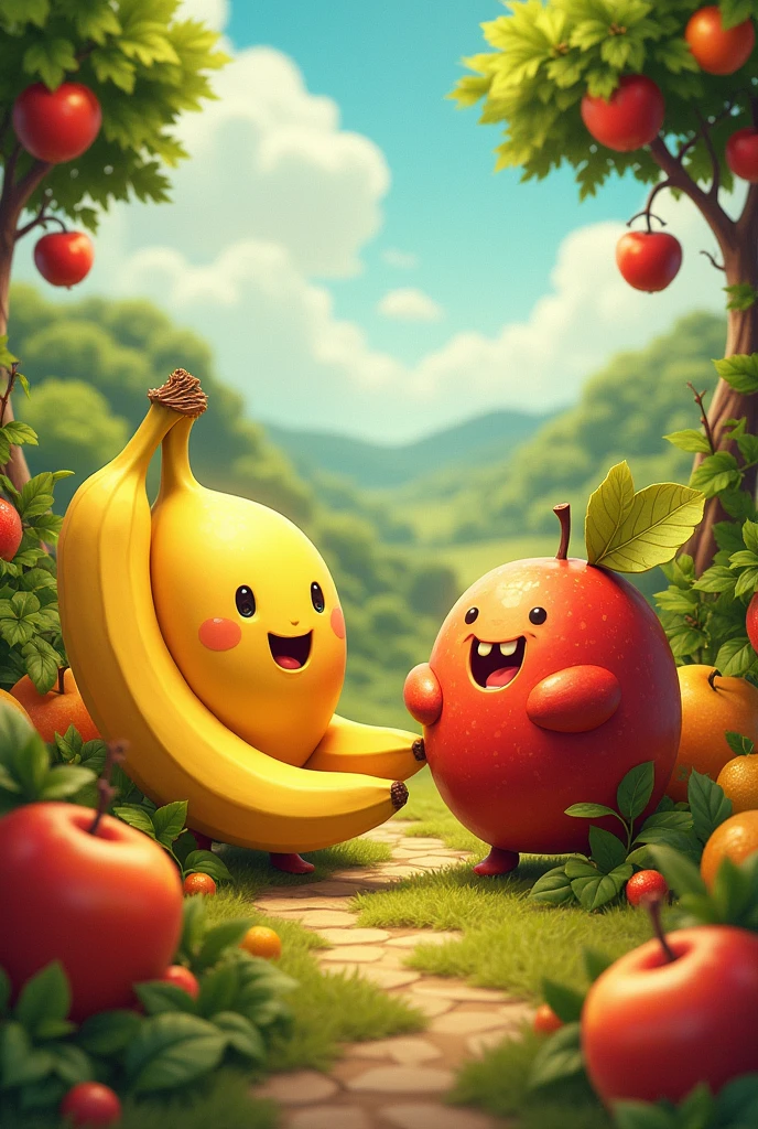 Make a world with fruits
They live together in peace
Except bananas they hate apples
I said bananas hate apples!!!