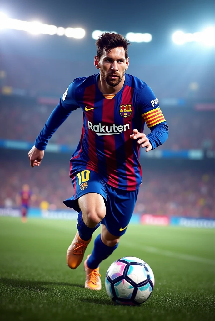 Jeux ps5 football cover logo écrit fifa 17 lionel messi Barcelone kit 2017 qui court