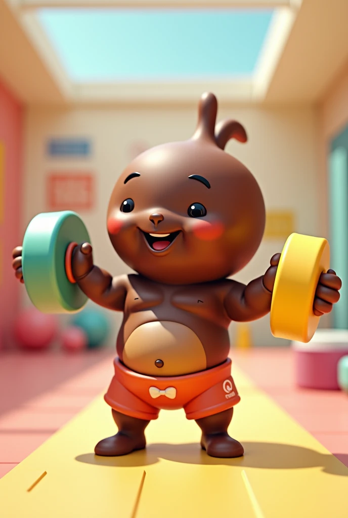 chocolate toddynho lifting weights