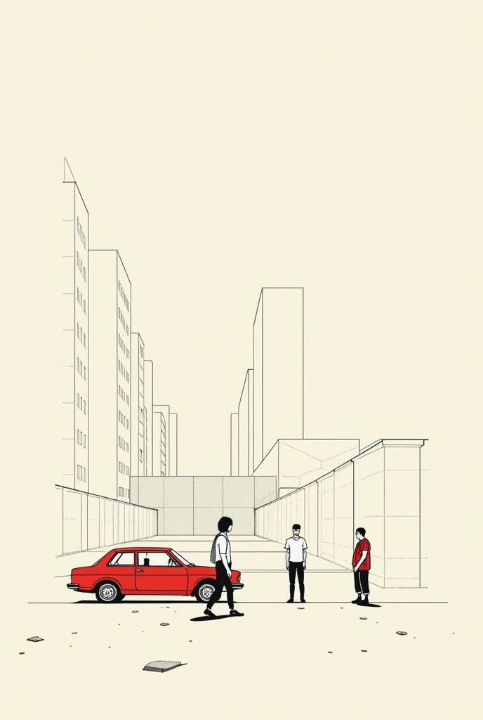 Minimalist drawings based on the film Goodbye Lenin