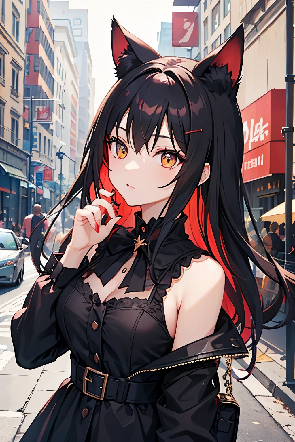 Black Cat Girl、A little bit of red in the hair