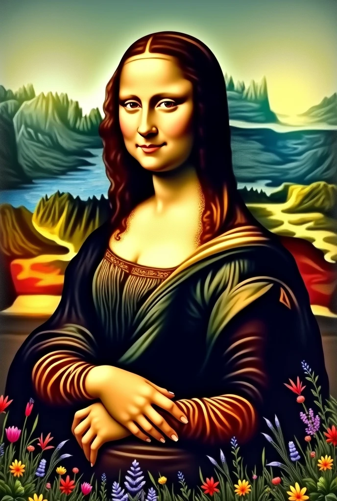 I need the background of the Monalisa painting inspired by the hills of Chile