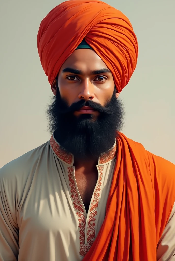 A 24 years Punjabi pic guru nanak dev turban red laddi