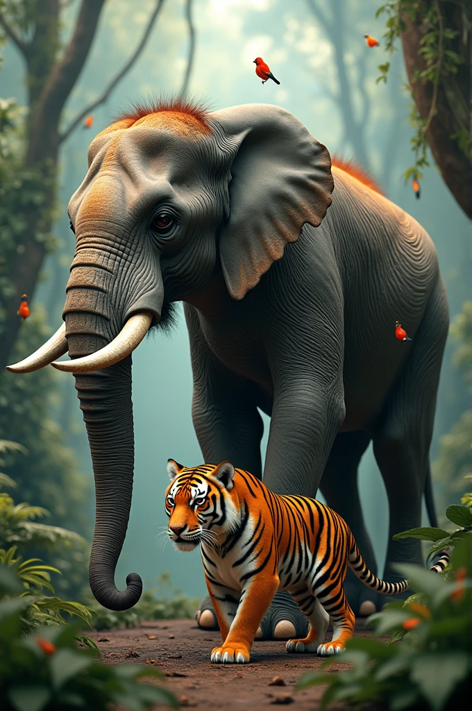 Elephant to Mack to tiger 
