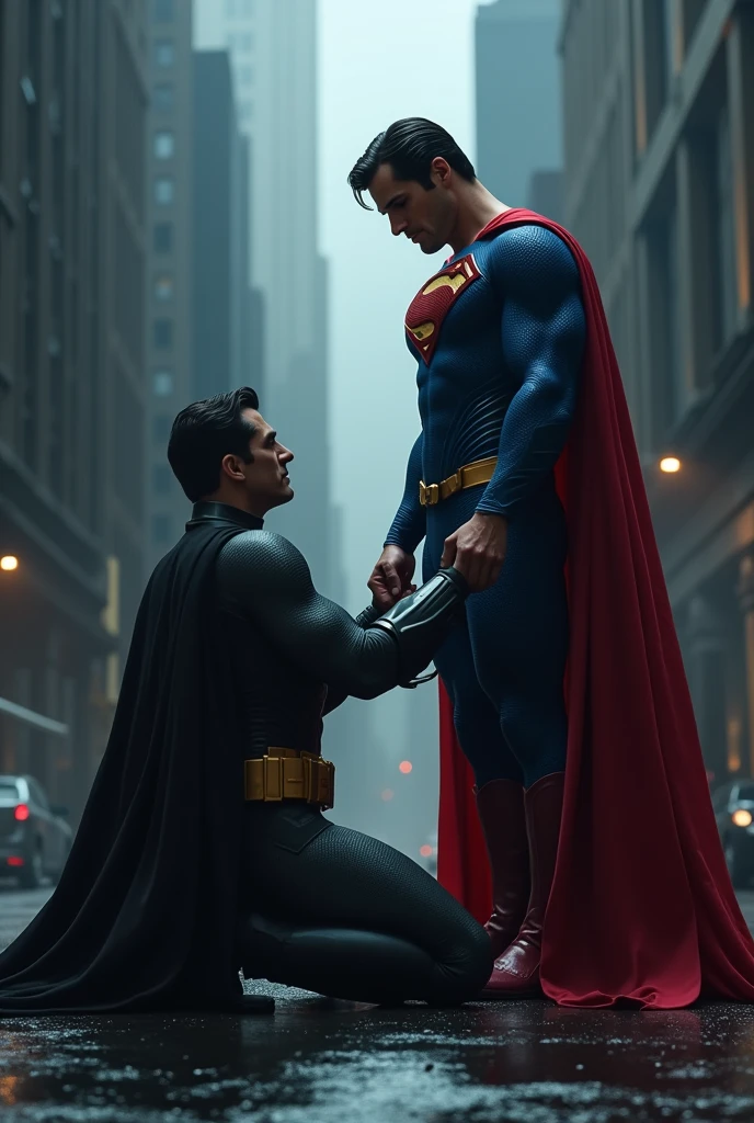 Batman proposes to Superman.