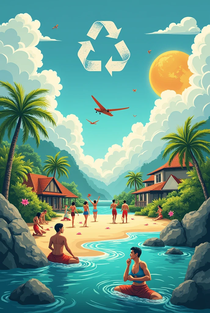 Design eye-catching posters that promote awareness of sustainable practices and waste reduction strategies in the tourism industry.Material