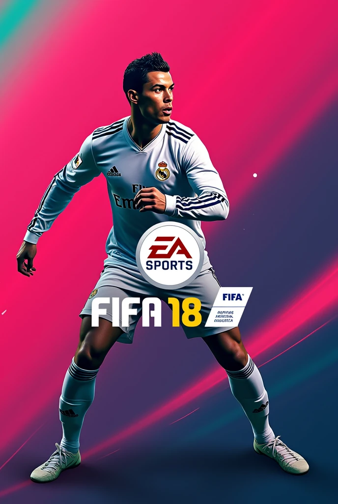 Jeux football cover logo écrit fifa 18 cristiano ronaldo real madrid kit 2018