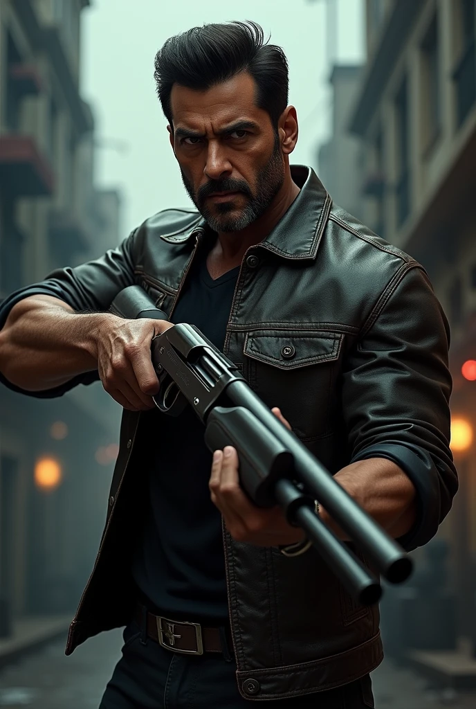 Salman Khan with shot gun