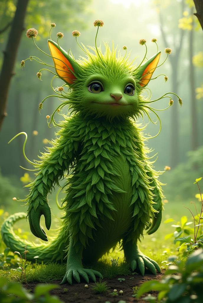Make a living grass or herb with arms and legs