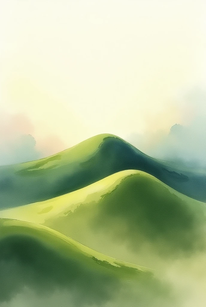 I need a hill similar to the background of the Mona Lisa that is created with watercolor