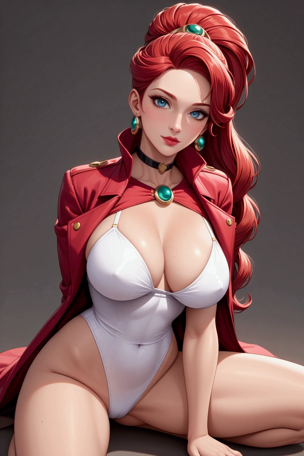 (((powerful girl))), from DC Comics,((marina ruy barbosa)) with white leotard and red coat, sexy, 
big tits, big and shapely thighs, He wears his clothes tight, the background you can see a bulldog 
,8k, hyperrealistic, everything looks like an unreal engine rendering ((Vista de Whole body))perfect body, hot pose, J-pop girl, Like unreal engine rendering style, esthetic, 
Surprisingly beautiful candid moment, full body vintage aesthetic, 
Whole body,35mm film feel, 16k, lumen –ar 9:16 - at 5.1 –q 2 –c 6 –style raw
Big, shapely thighs wears her tight clothes