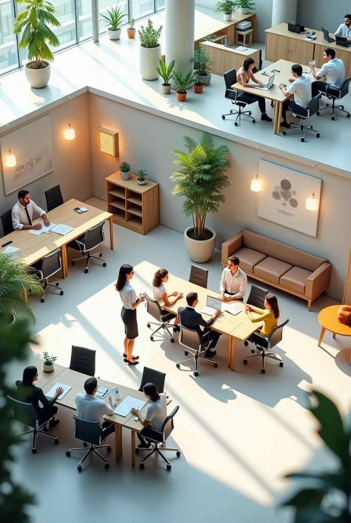 create a mockup of the workplace environment, from the Human Resources sector