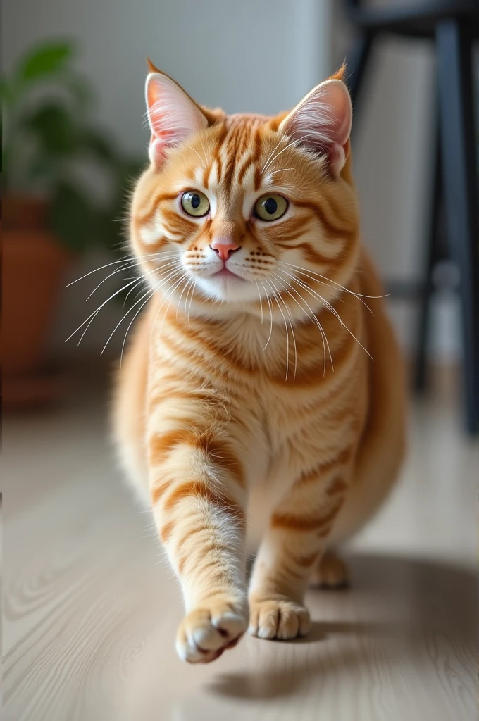 A cat doing exercise