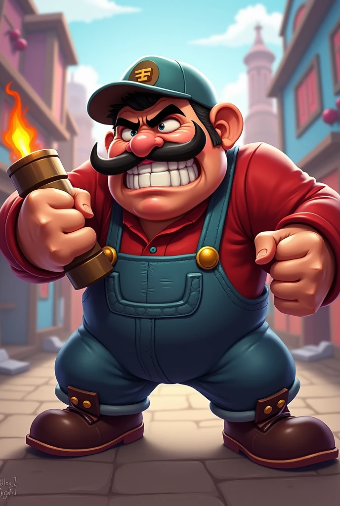 Brawlstars Dynamike Character in angry mood
