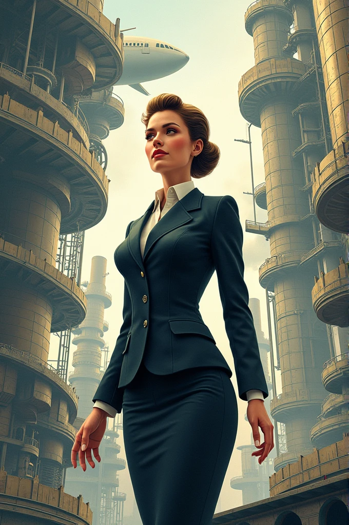 Generate a drawing with the industrial engineering symbol, stewardess, law and modeling