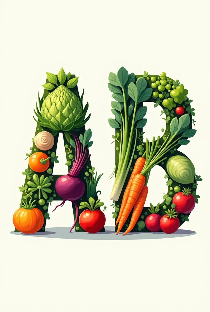 Vector of the acronym AB vegetables 
