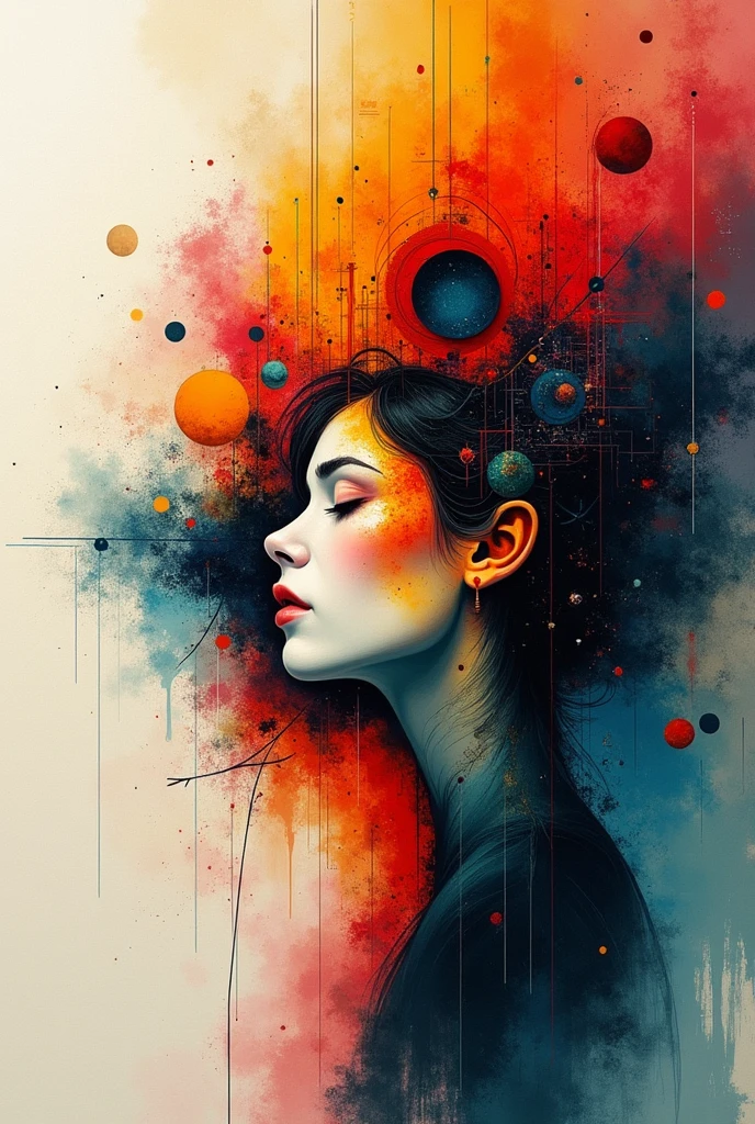 With super abstract Kandisky art he represents an emotion 