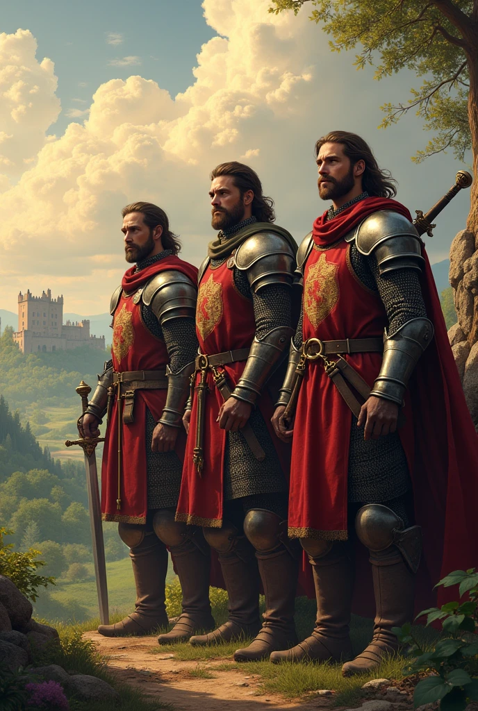 3 adventures males medieval
