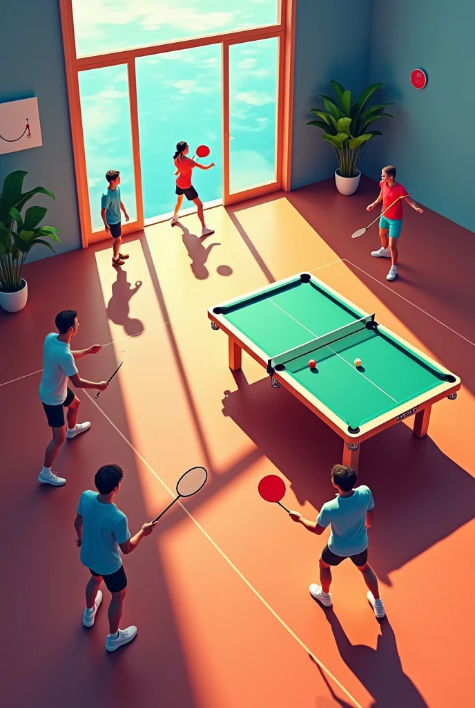 pingpong,badminton,Billiards game