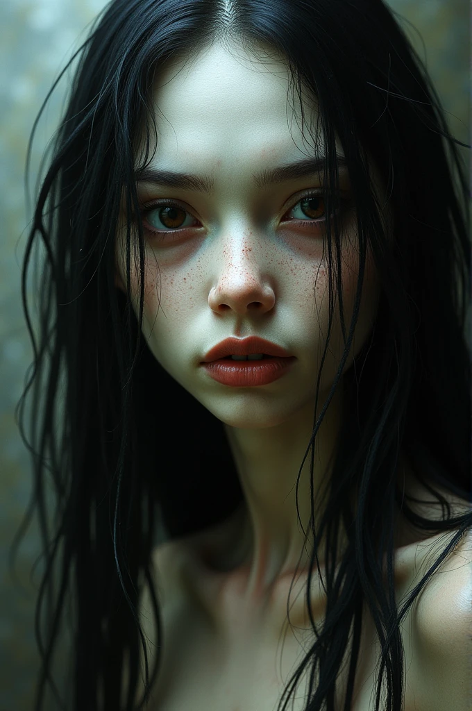 ((best quality)), ((masterpiece)), (detailed), perfect face According to legend, Wek-wek is the spirit of a woman who died tragically after being thrown into the well by her jealous husband. Since then, her spirit has never rested. She often appears as a woman with long hair and a pale face, but when approached, her face turns into something terrifying, like a wild beast.
