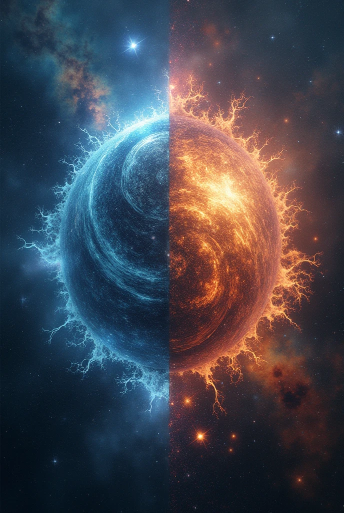 Generate a four-square picture,There are four different universe forms